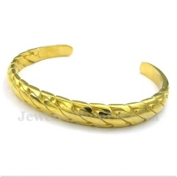 Heren Titanium Gegoten Gouden Armband