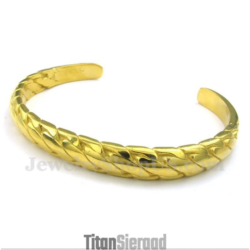 Heren Titanium Gegoten Gouden Armband Heren Titanium Gegoten Gouden Armband
