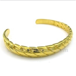 Heren Titanium Gegoten Gouden Armband