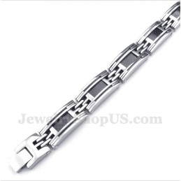 Heren Titanium Koolstofvezel Kabelarmband