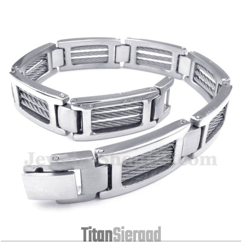 Heren Titanium Kabelarmband Heren Titanium Kabelarmband