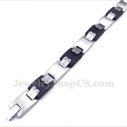 Heren Titanium Zwarte Armband