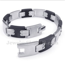 Heren Titanium Zwarte Armband