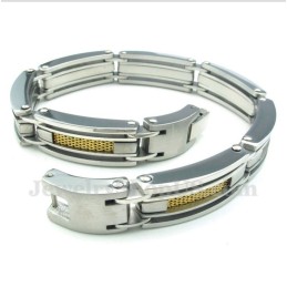 Heren Titanium Gouden Kabelarmband