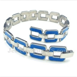 Heren Titanium Blauwe Armband