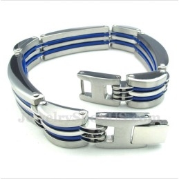 Heren Titanium Blauwe Armband