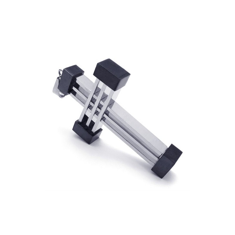 Nieuwe Stijl Geweven Kruis Titanium Hanger (Zwart) Nieuwe Stijl Geweven Kruis Titanium Hanger (Zwart)