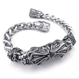 Heren Titanium Gegoten Diamanten Armband