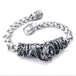 Heren Titanium Gegoten Rode Diamanten Armband