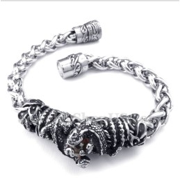 Heren Titanium Gegoten Rode Diamanten Armband