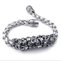 Heren Titanium Gegoten Schedelarmband