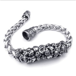 Heren Titanium Gegoten Schedelarmband