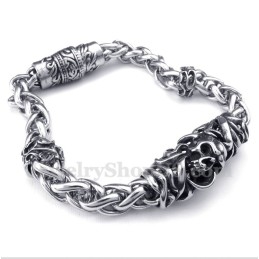 Heren Titanium Gegoten Schedelarmband