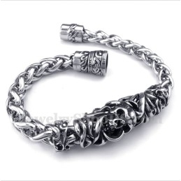 Heren Titanium Gegoten Schedelarmband