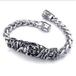 Heren Titanium Gegoten Schedelarmband