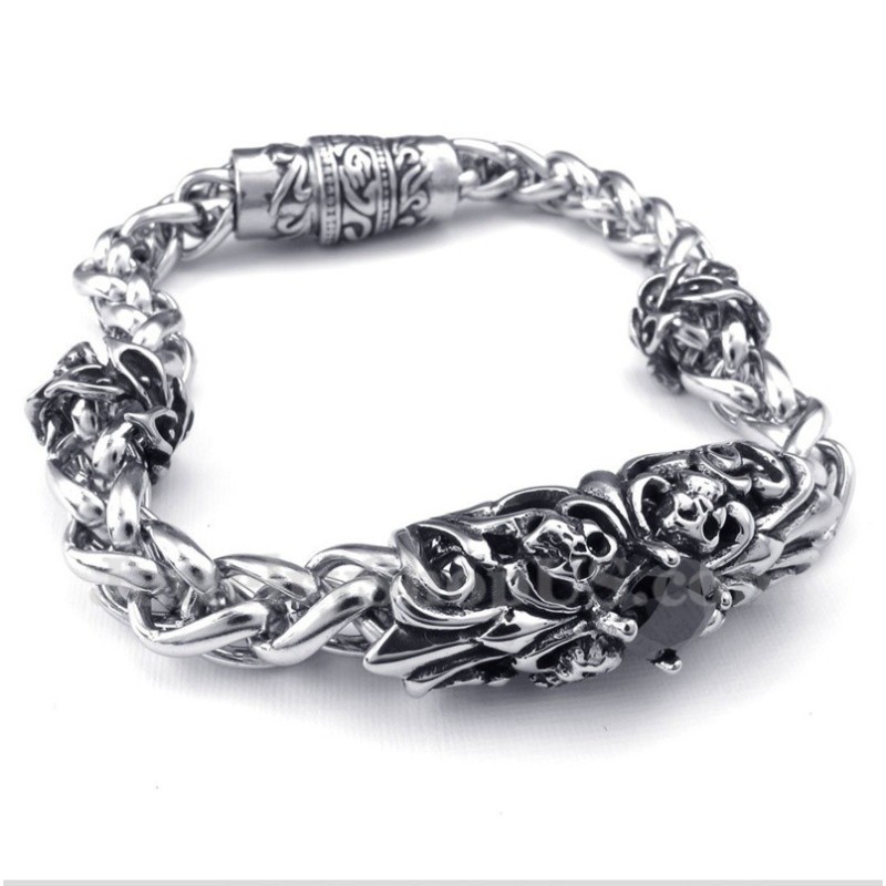 Heren Titanium Gegoten Zwarte Diamanten Armband Heren Titanium Gegoten Zwarte Diamanten Armband