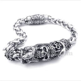 Heren Titanium Gegoten Schedelarmband
