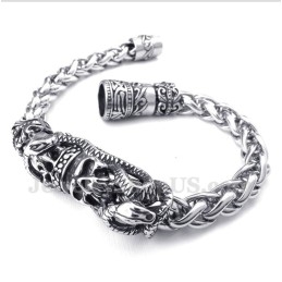 Heren Titanium Gegoten Schedelarmband