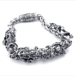 Heren Titanium Gegoten Schedelarmband