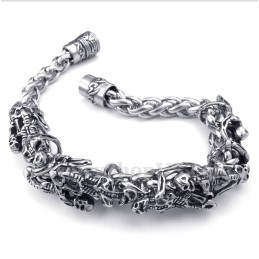 Heren Titanium Gegoten Schedelarmband