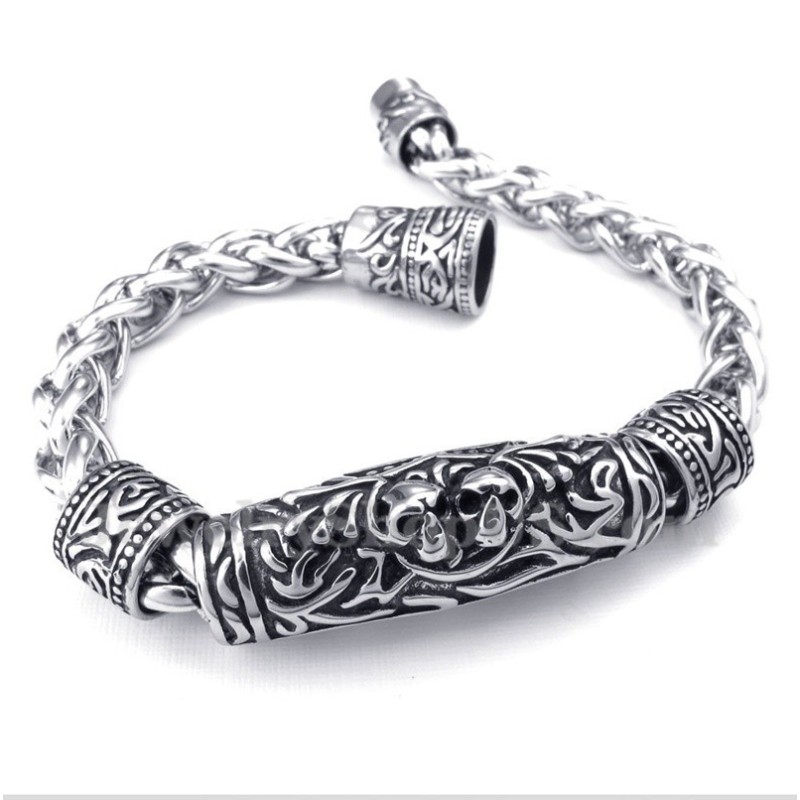 Heren Titanium Gegoten Schedelarmband