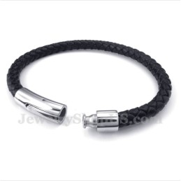 Heren Titanium Leren Armband