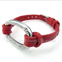 Heren Titanium Leren Armband