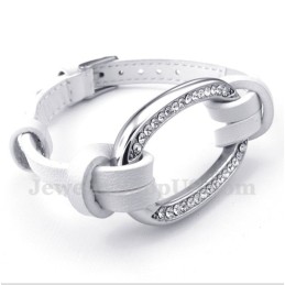 Heren Titanium Leren Armband
