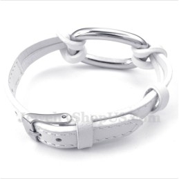 Heren Titanium Leren Armband