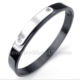 Heren Titanium Zwarte Armband