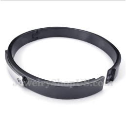 Heren Titanium Zwarte Armband