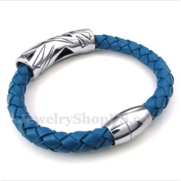 Heren Titanium Leren Armband