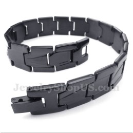 Zwarte Titanium Herenarmband