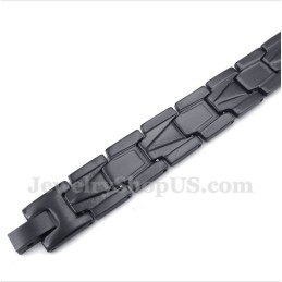 Zwarte Titanium Herenarmband