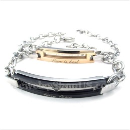Heren Titanium Zwarte Armband Voor Koppels