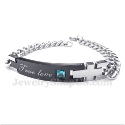 Heren Titanium Diamanten Armband Voor Koppels