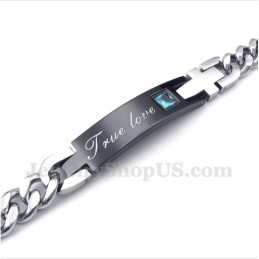 Heren Titanium Diamanten Armband Voor Koppels