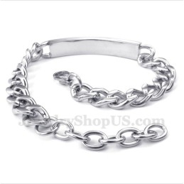 Heren Titanium Zwarte Diamant Heren Koppelarmband
