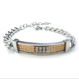 Dames Titanium Gouden Diamanten Armband Voor Koppels