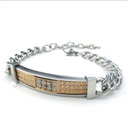Dames Titanium Gouden Diamanten Armband Voor Koppels