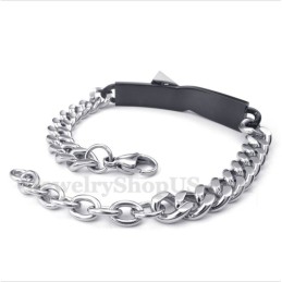 Heren Titanium Zwarte Heren Koppel Armband