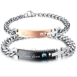 Heren Titanium Koppelarmband