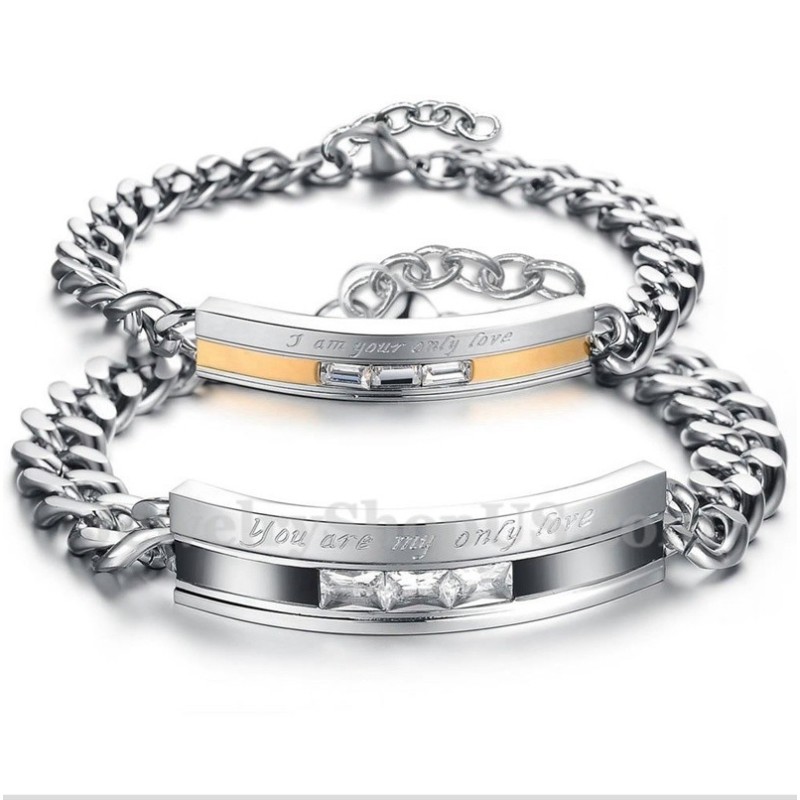 Heren Titanium Koppelarmband
