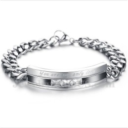 Heren Titanium Koppelarmband