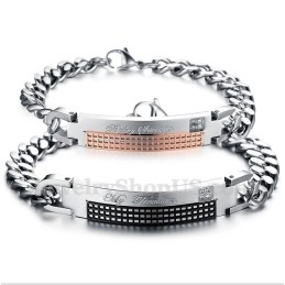 Heren Titanium Koppelarmband