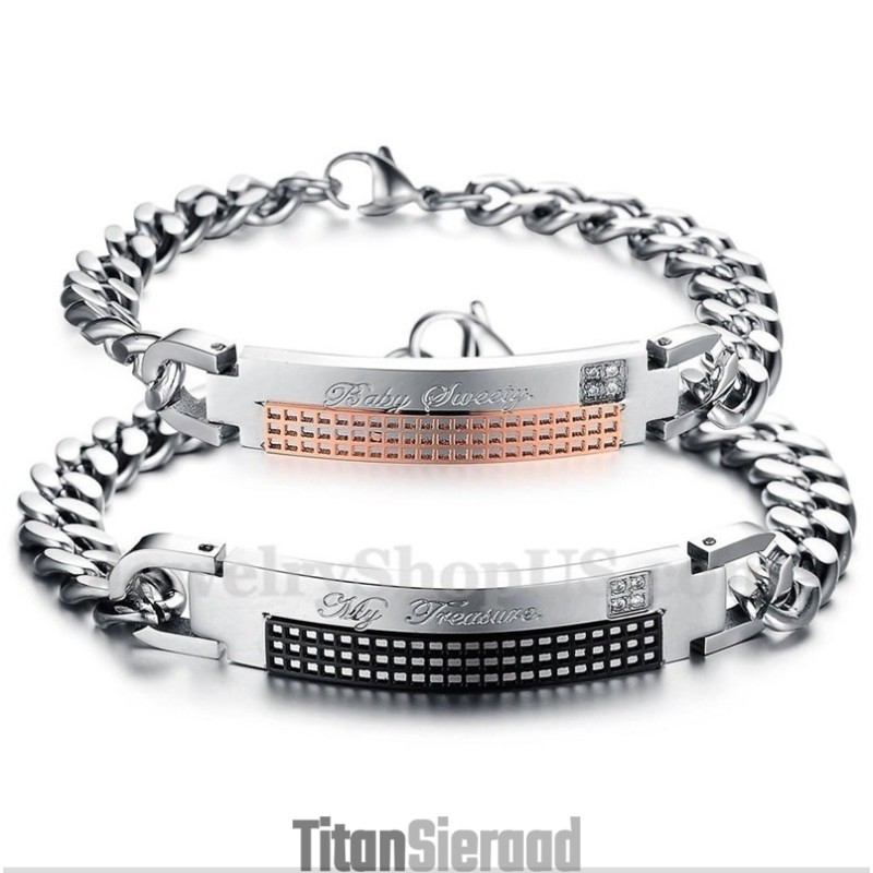 Heren Titanium Koppelarmband