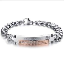 Heren Titanium Koppelarmband