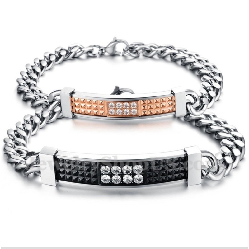 Heren Titanium Koppelarmband Heren Titanium Koppelarmband