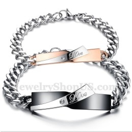 Heren Titanium Koppelarmband