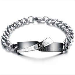 Heren Titanium Koppelarmband